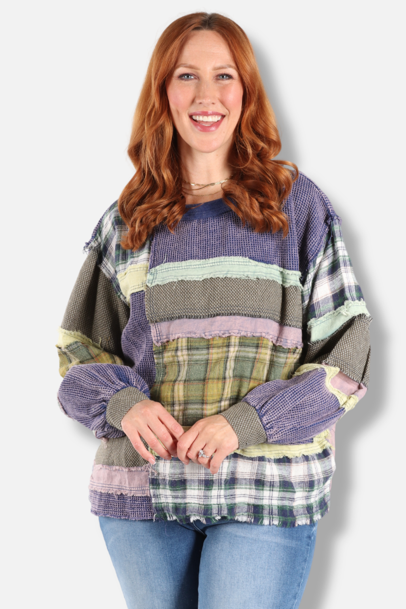Color Block Top - Navy 