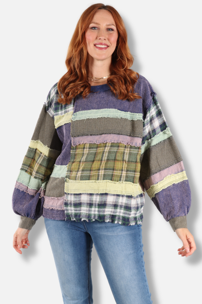 Color Block Top - Navy 