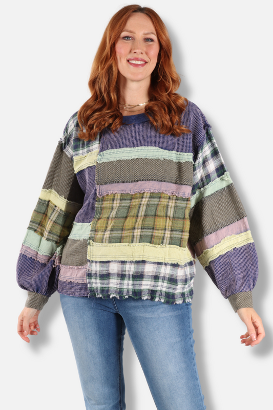 Color Block Top - Navy 