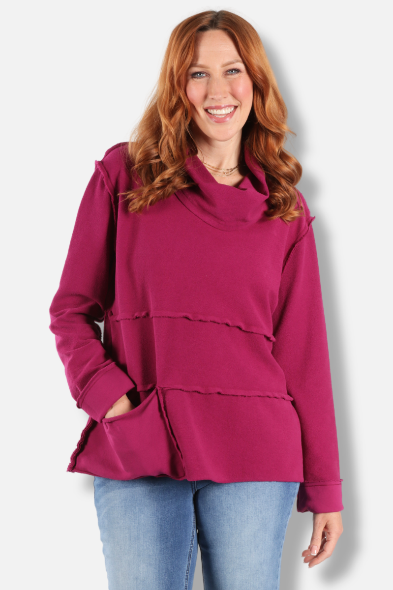 Seamed Cowl - Beet