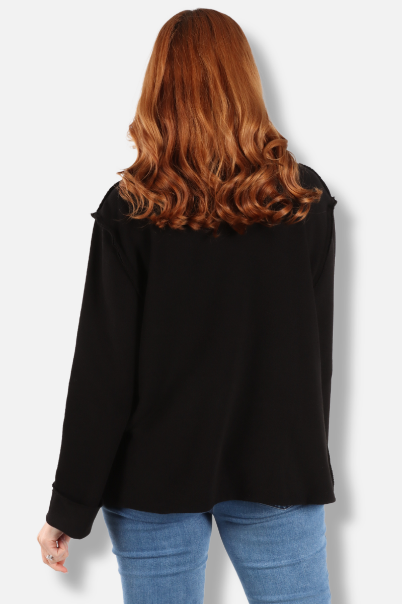Seamed Cowl - Black