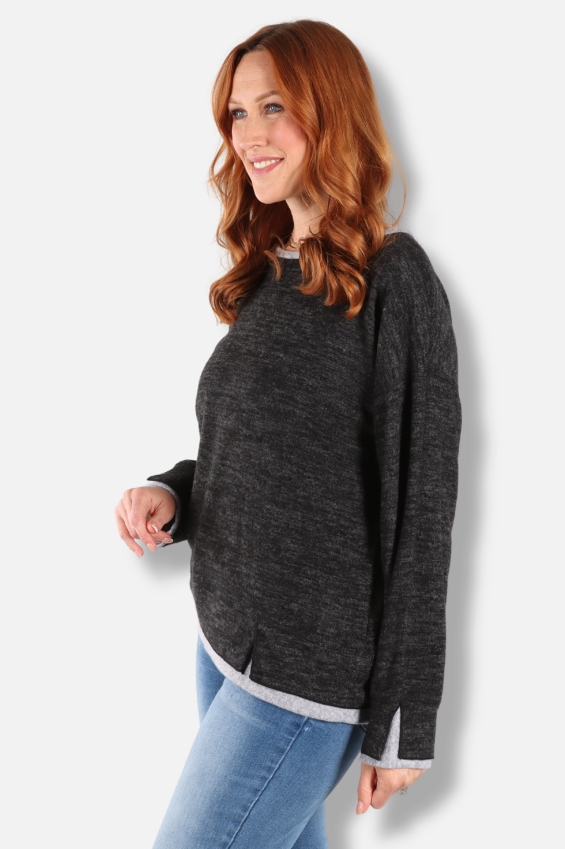 Long Sleeve Crew - Black 