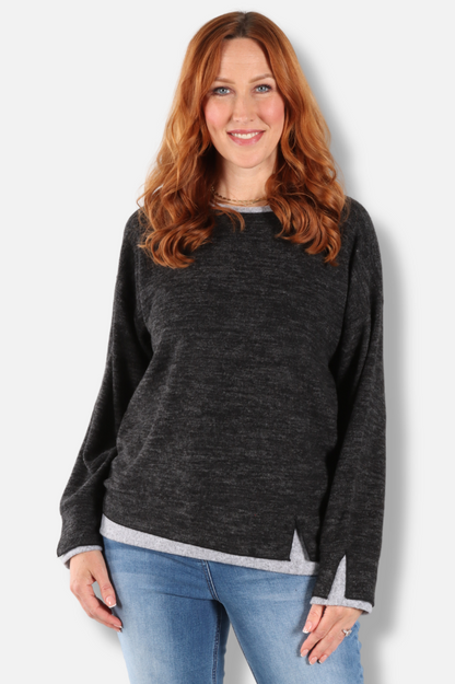 Long Sleeve Crew - Black 