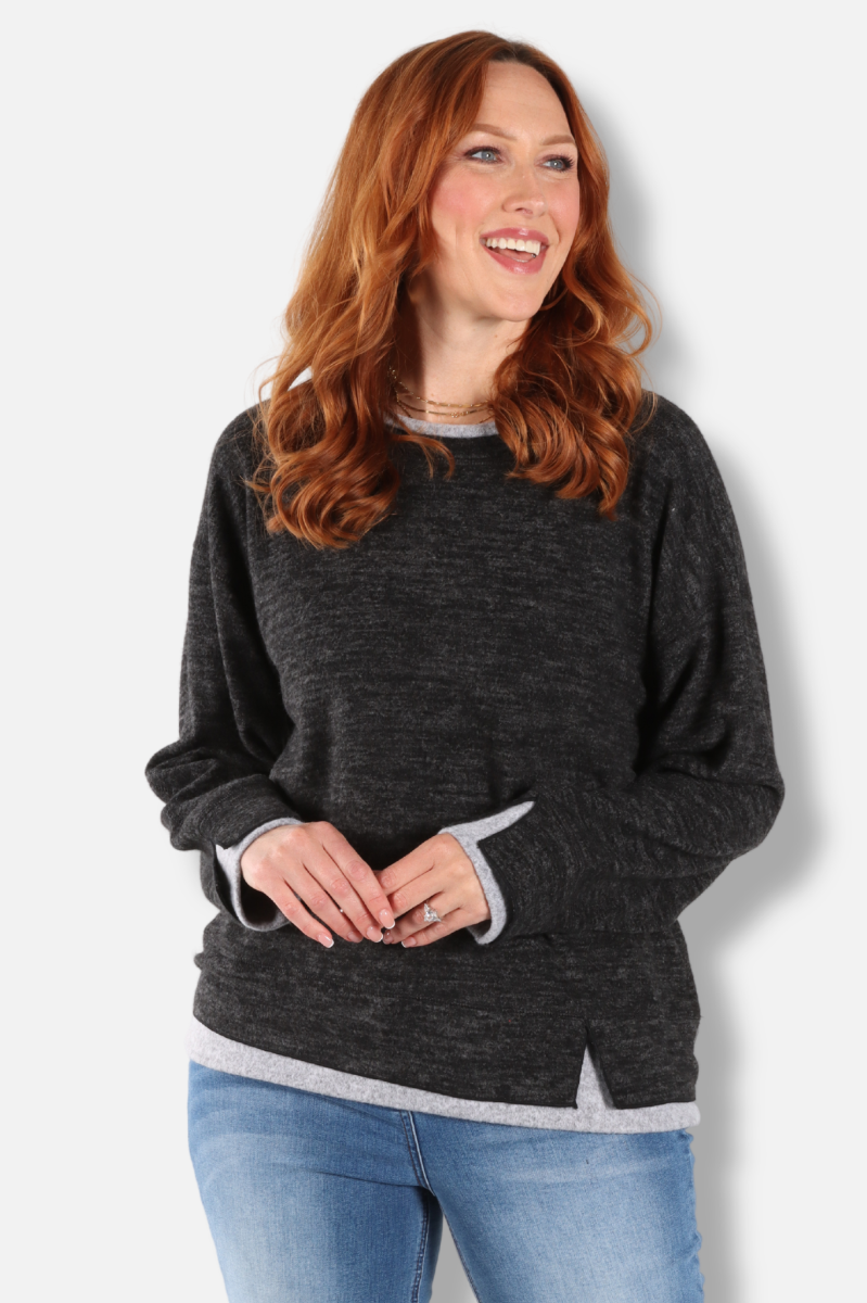 Long Sleeve Crew - Black 