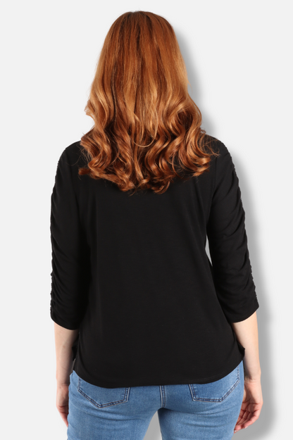 Ruched Top - Black