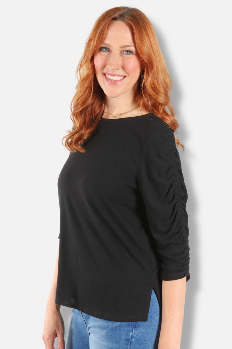 Ruched Top - Black