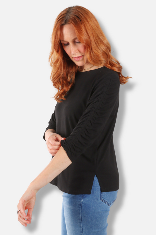 Ruched Top - Black