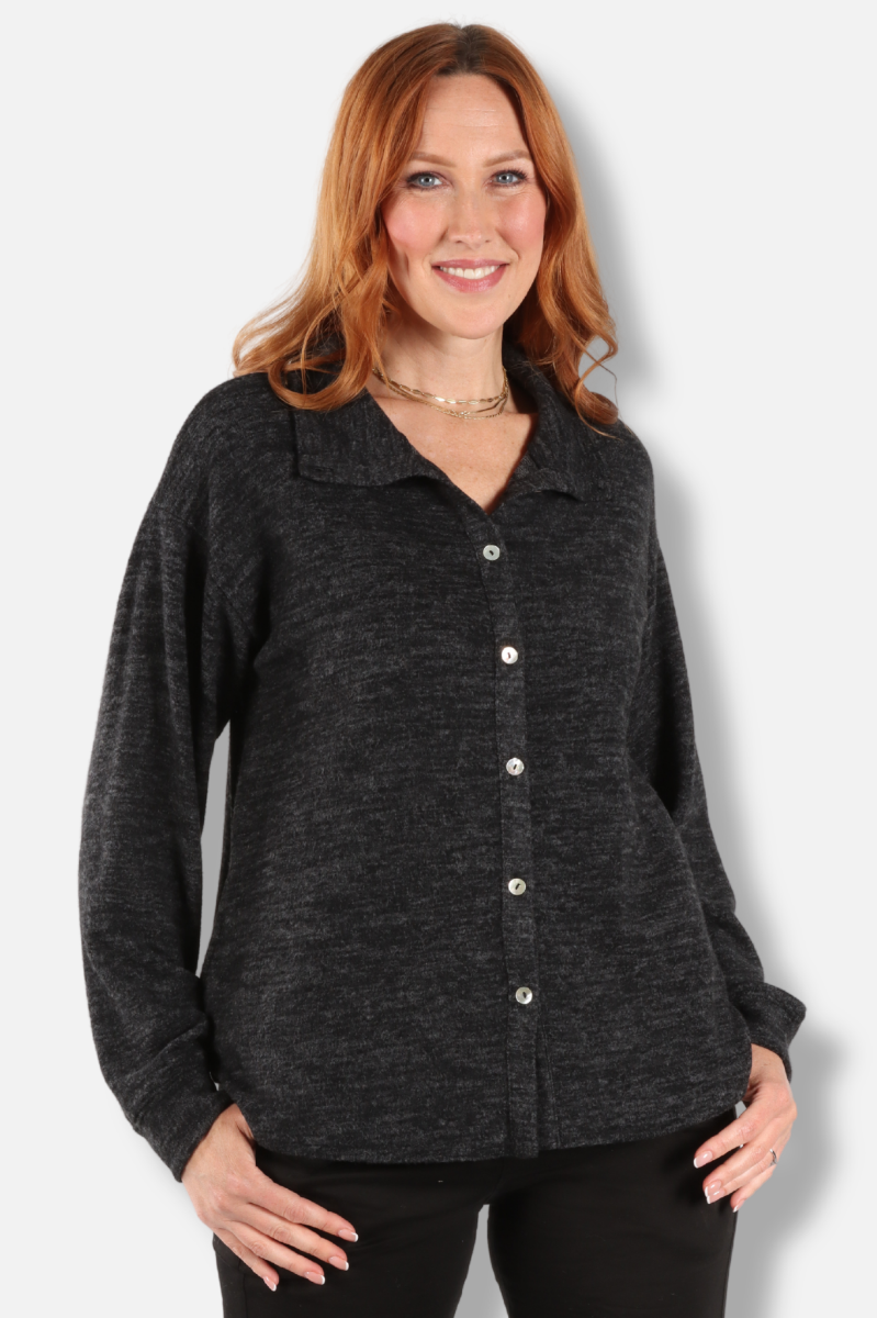 Button Down Turtle - Black 