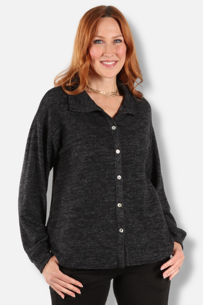 Button Down Turtle - Black 