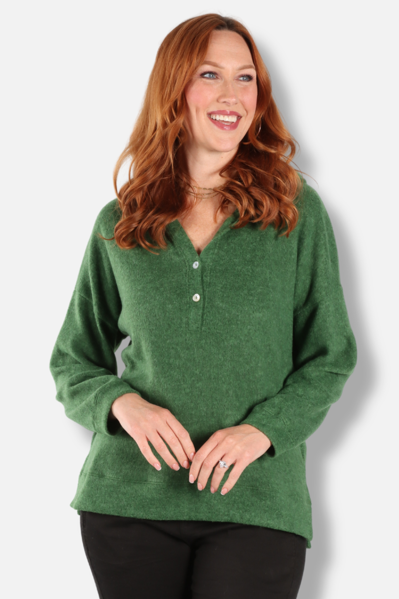 Button Hoodie - Hunter 