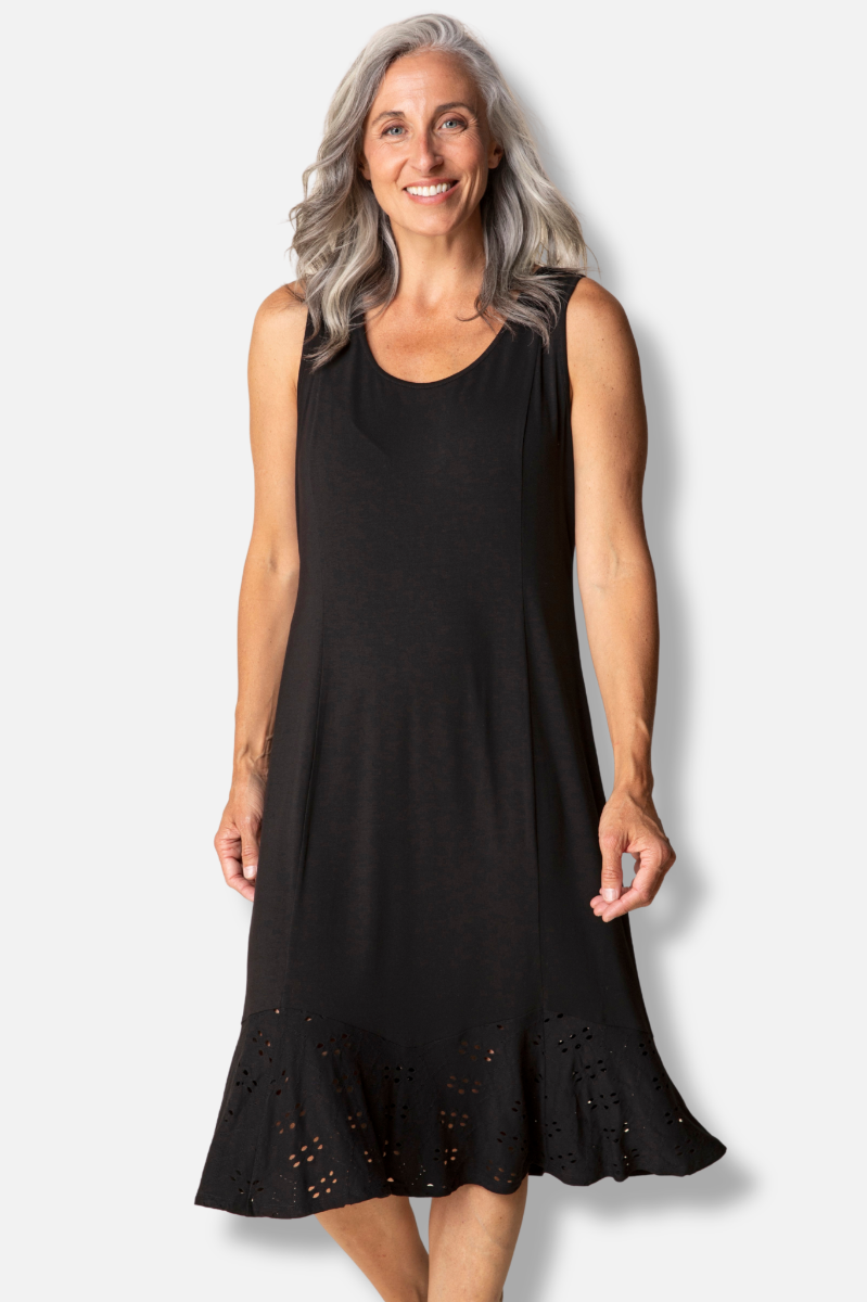 Eyelet Dress - Black