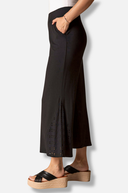 Eyelet Pant - Black