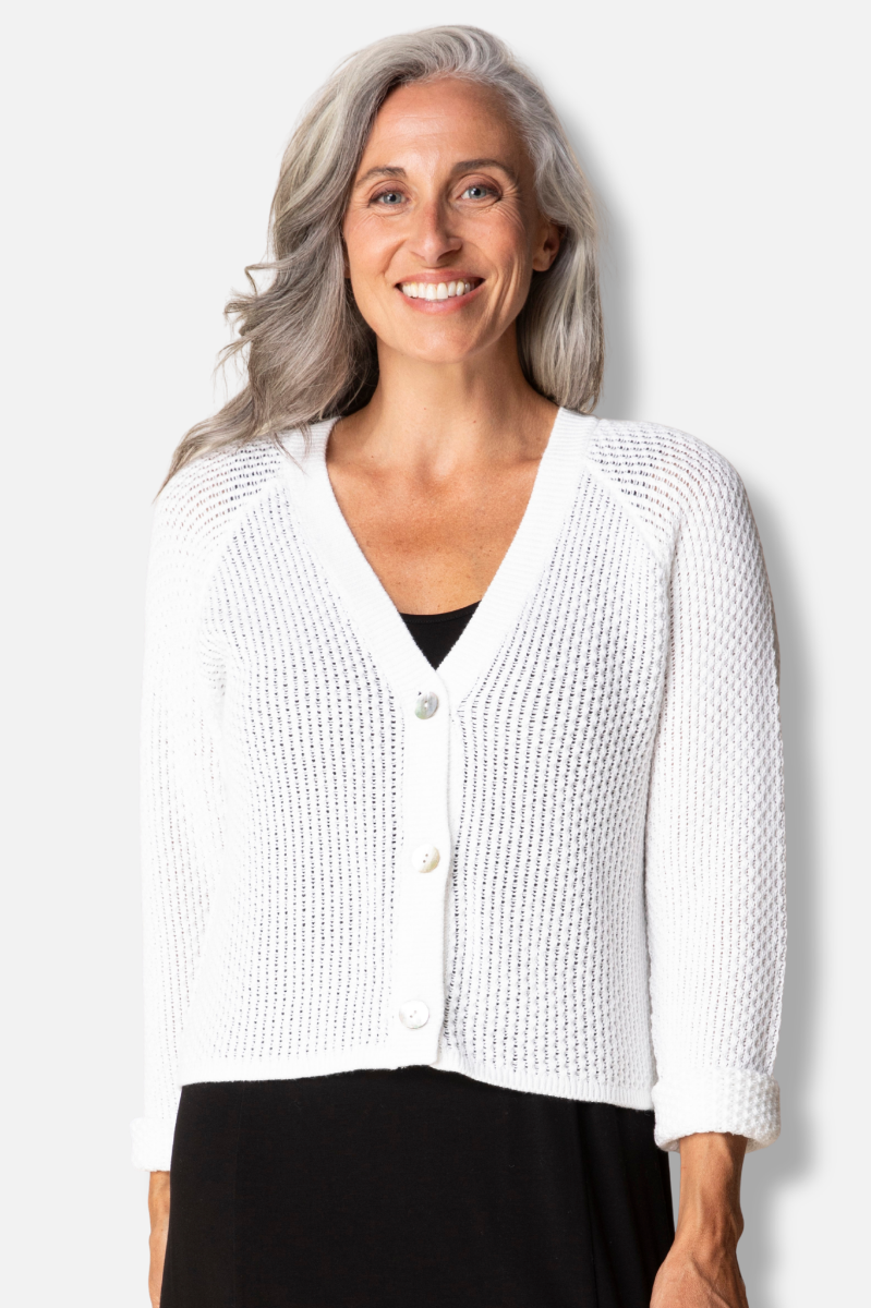 Crochet Cardi - White