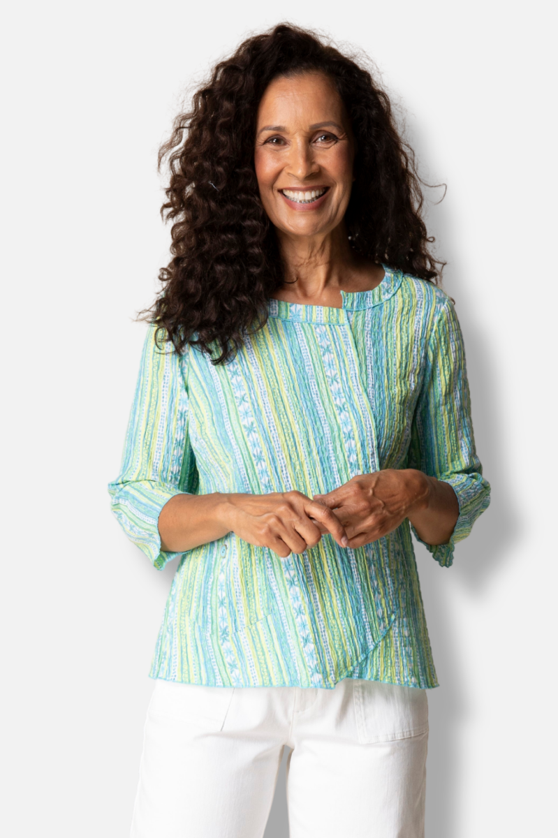 Overlay Pocket Top - Aloe