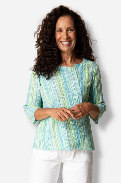 Overlay Pocket Top - Aloe