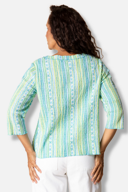 Overlay Pocket Top - Aloe