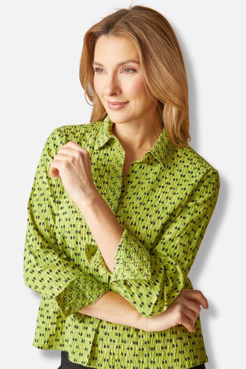 Jill Shirt - Lentil Mix & Match Geo Print 
