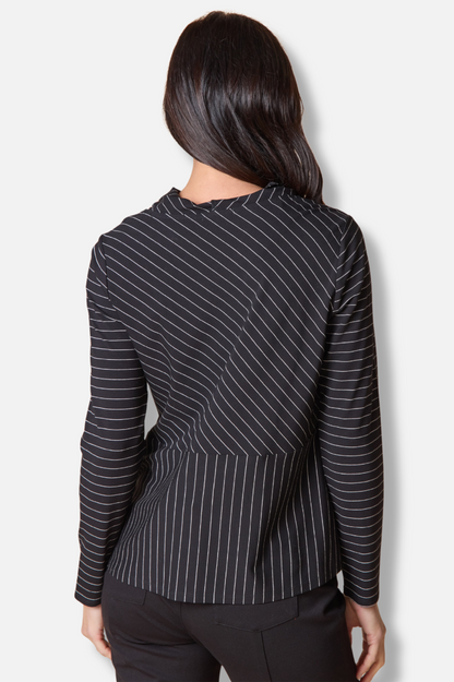 Wrap Top - Black Stripe