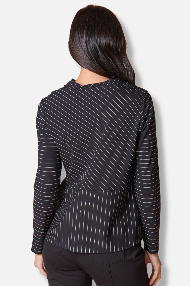Wrap Top - Black Stripe