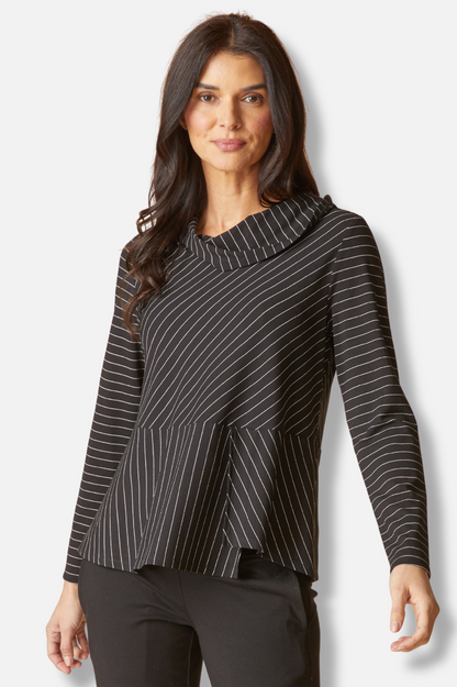 Wrap Top - Black Stripe