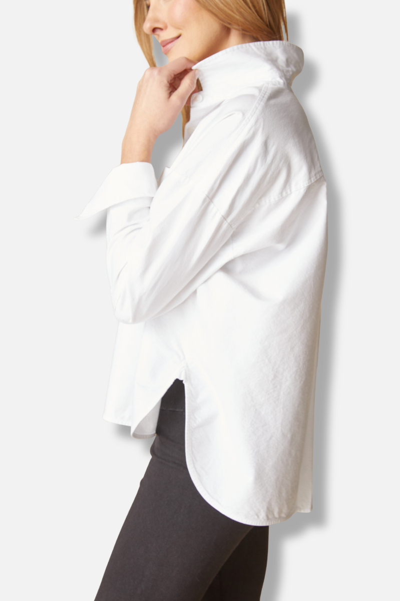 Boxy Boyfriend Shirt - White 
