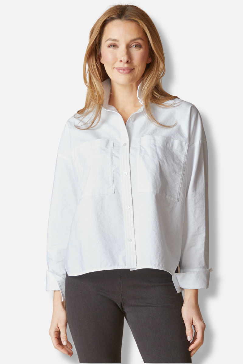 Boxy Boyfriend Shirt - White 