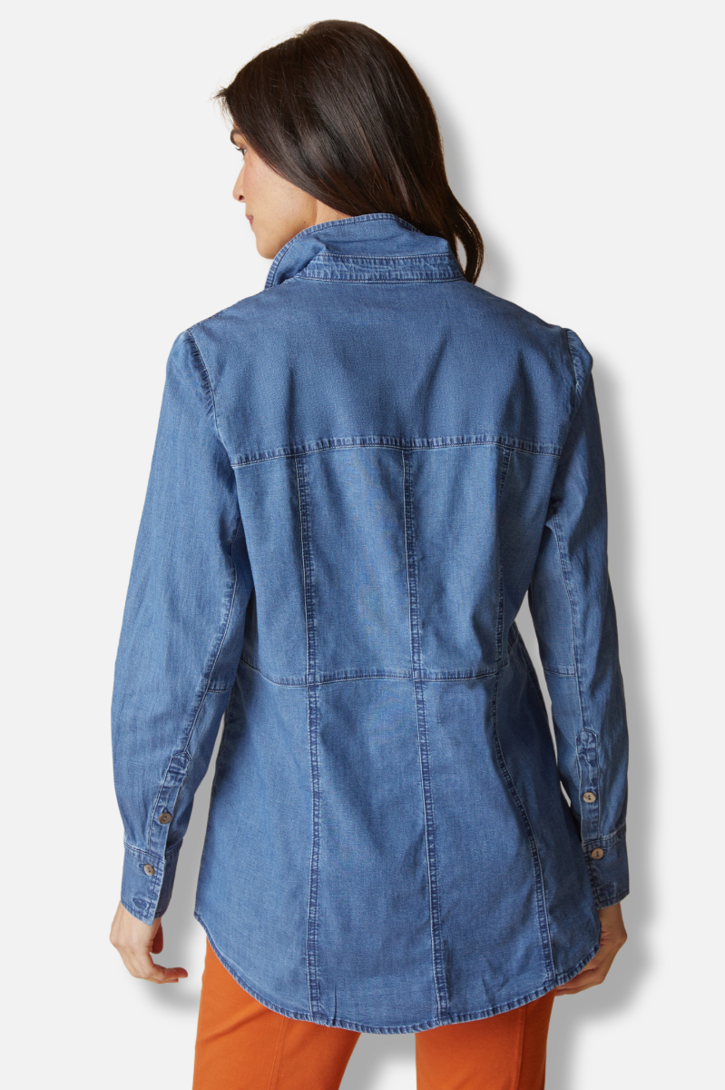 Seamed Shirt - Medium Denim 