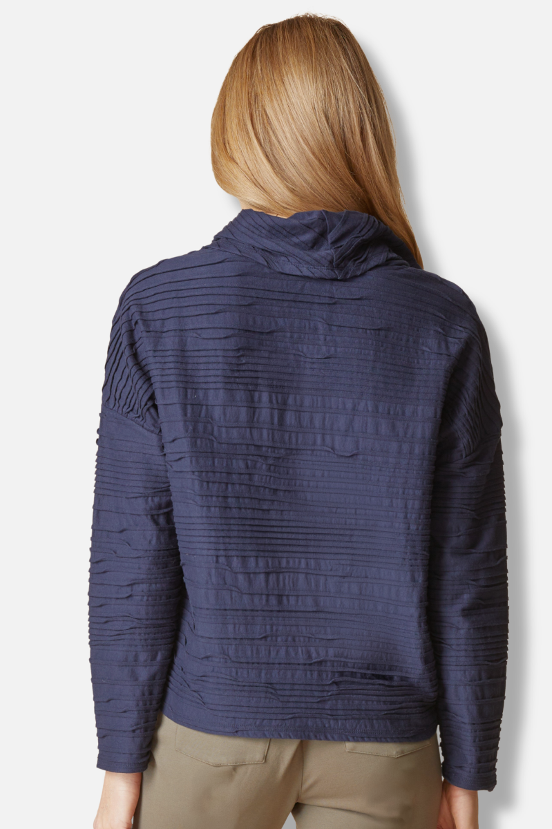 Cowl Pullover - Navy 