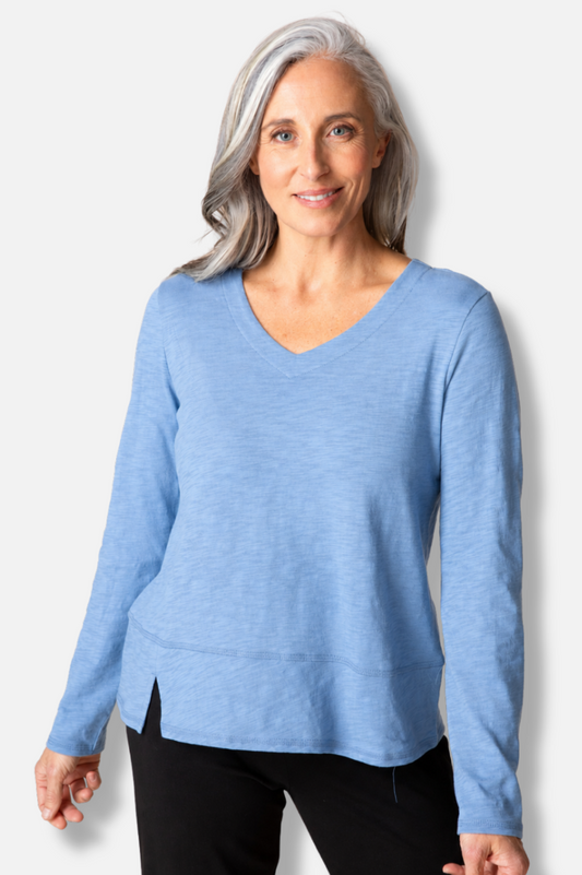 Seamed Long Sleeve Tee - Harbor