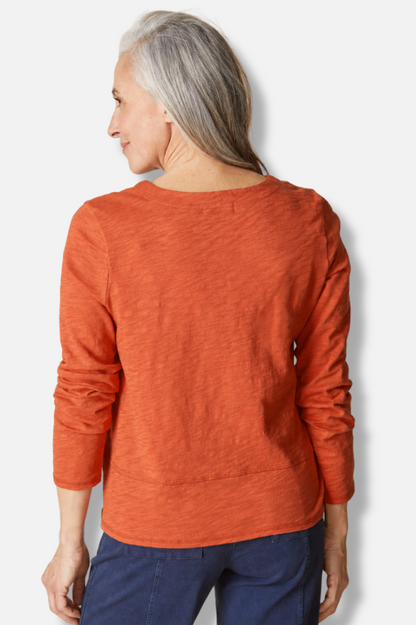 Seamed Long Sleeve Tee - Sienna