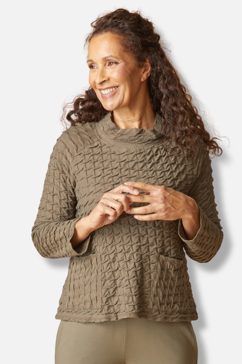 Raglan Pocket Top - Umber 