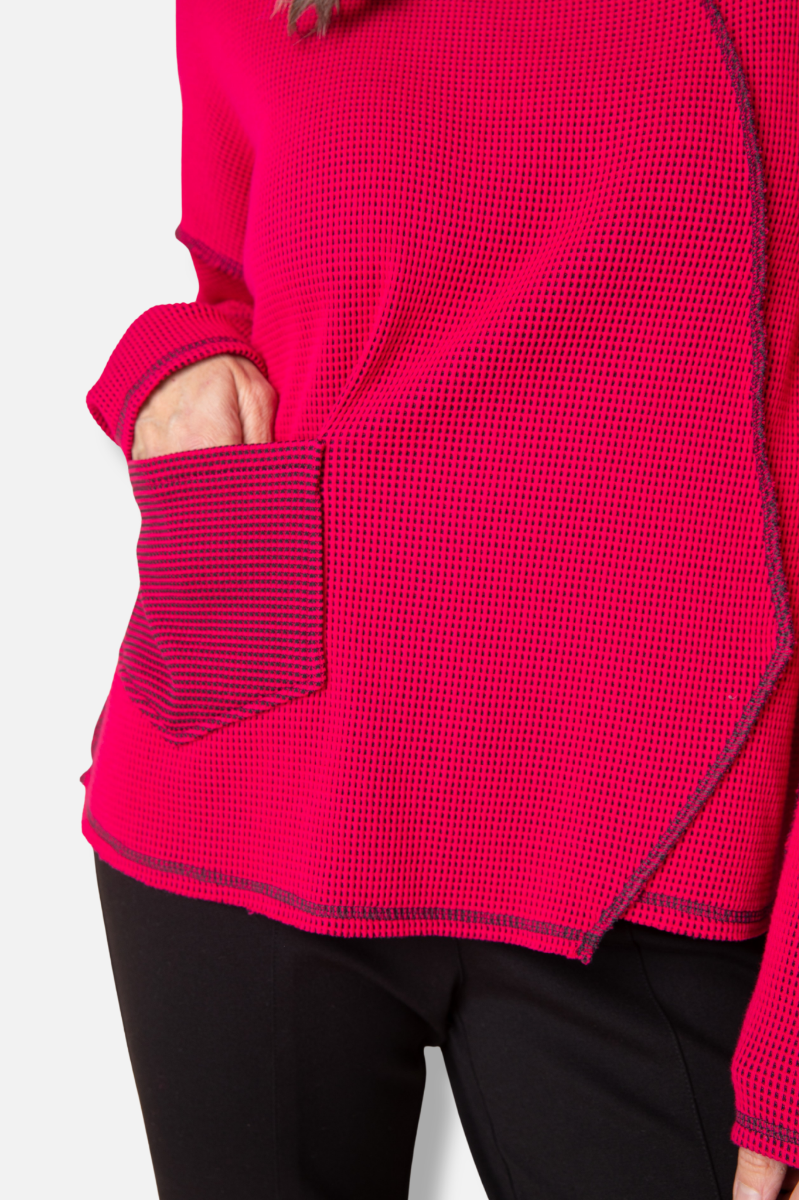 Inside Out Pullover - Fuchsia