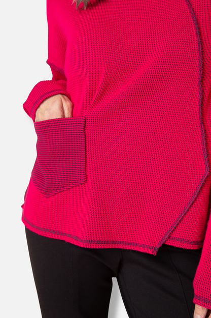 Inside Out Pullover - Fuchsia