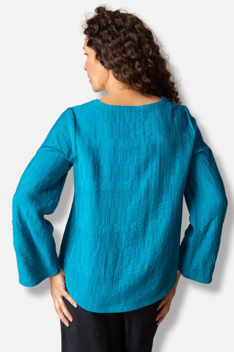 Pleat Pullover - Teal 