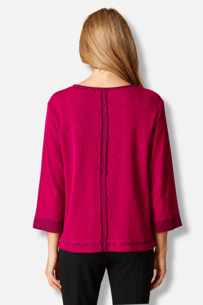 Seamed Pullover - Fuchsia 