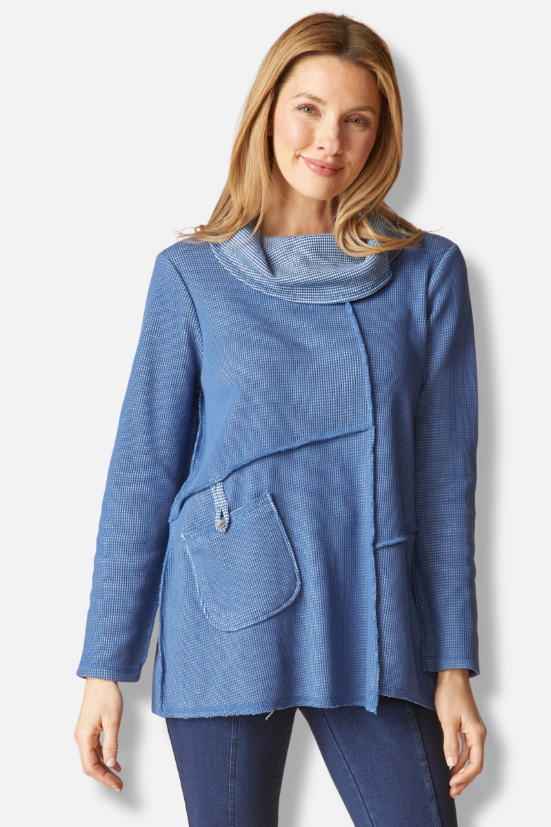 Contrast Cowl Tunic - Breeze 