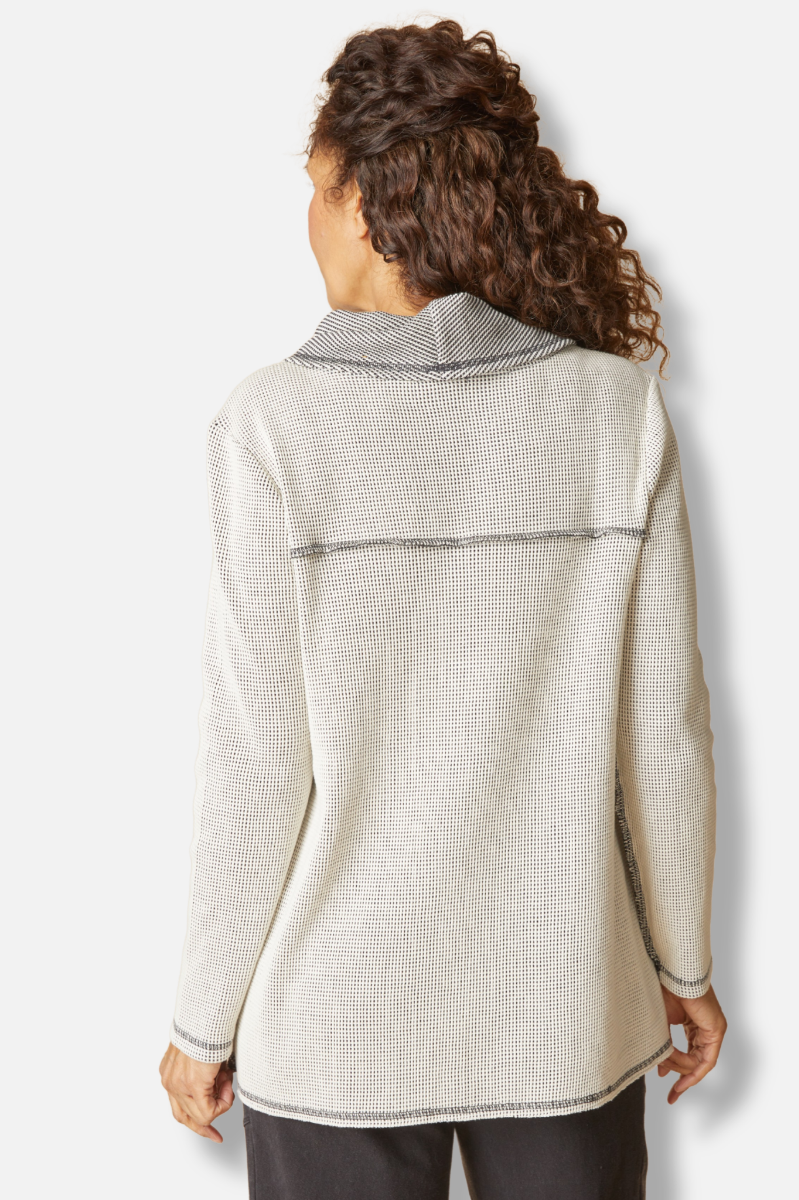 Contrast Cowl Tunic - Winter White 