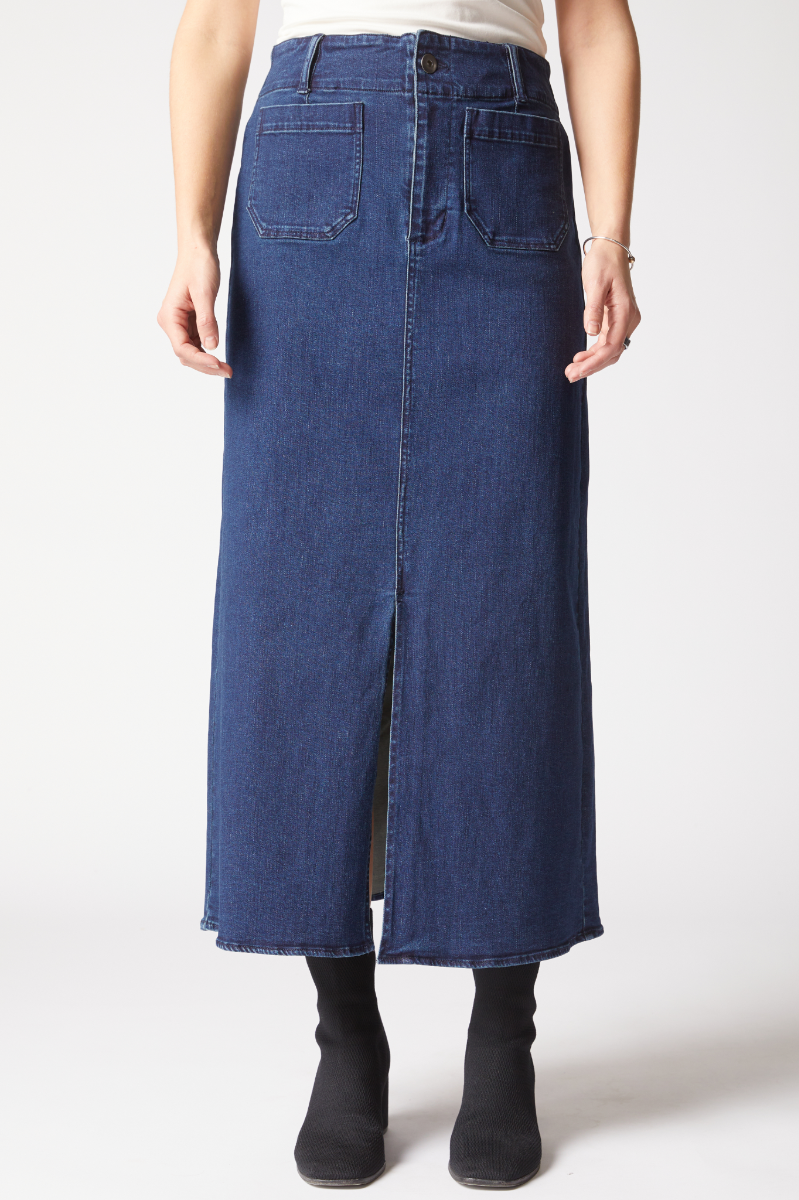 Easy Straight Skirt - Denim