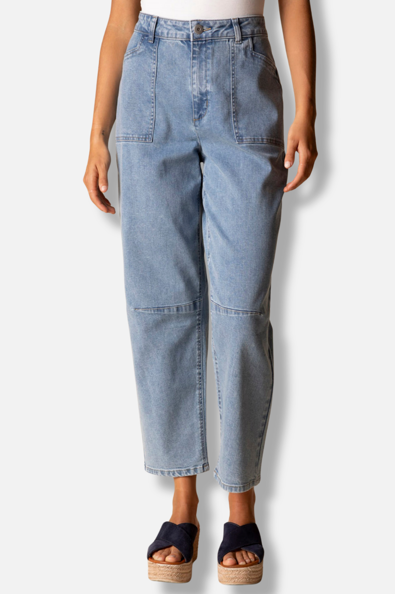 Barrel Leg Jean - Light Denim