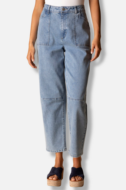 Barrel Leg Jean - Light Denim
