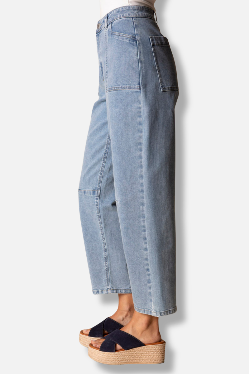 Barrel Leg Jean - Light Denim