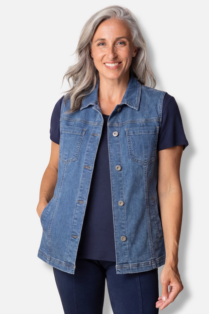 Denim Vest - Medium Denim
