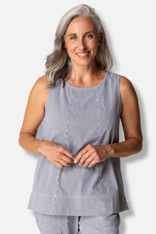 Seaside Tank - Navy Stripe