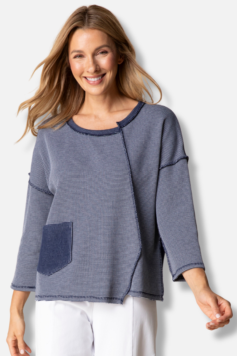 Inside Out Pullover - Navy