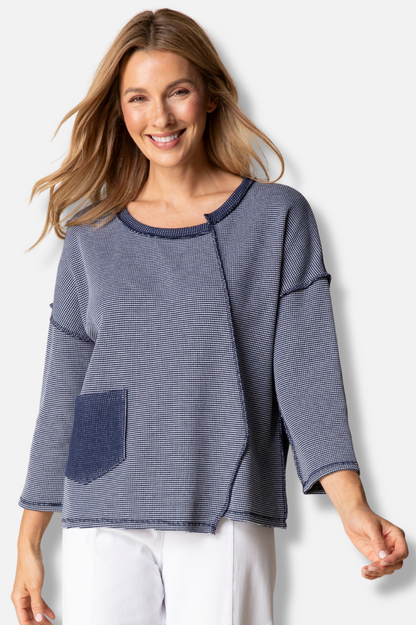 Inside Out Pullover - Navy