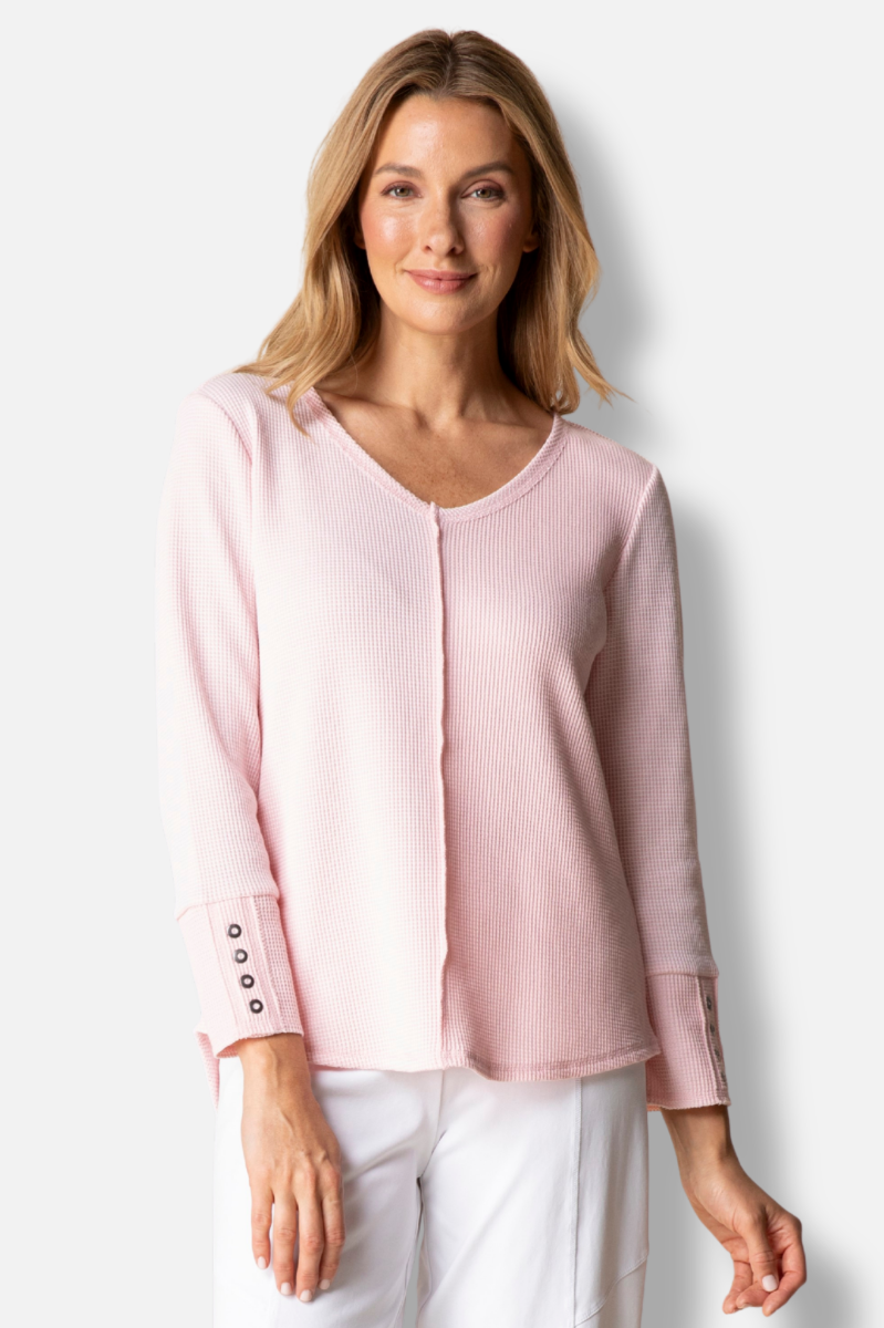 Snap Sleeve Tee - Blush