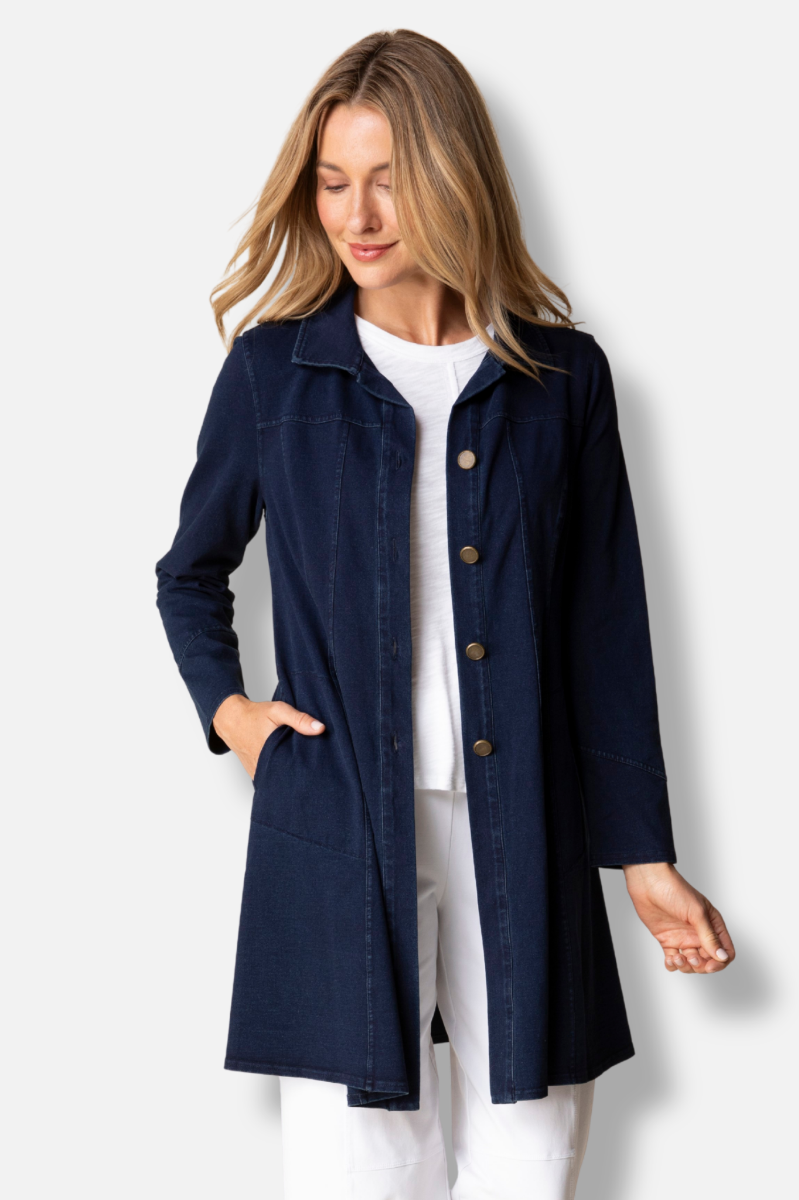 London Jacket - Denim Stonewash