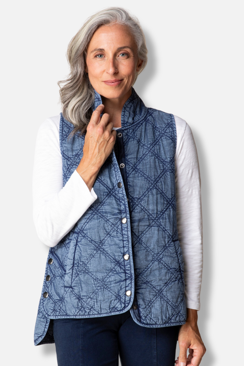 Windjammer Vest - Indigo