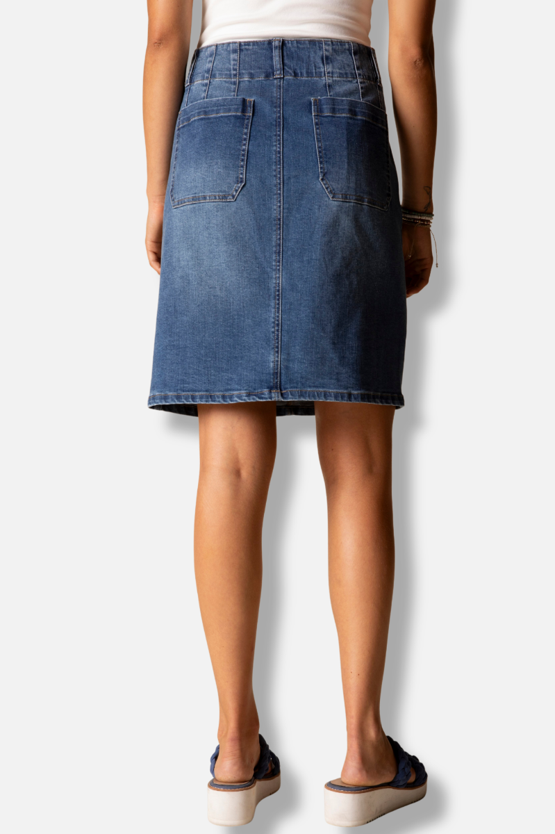 Easy Straight Skirt - Medium Denim
