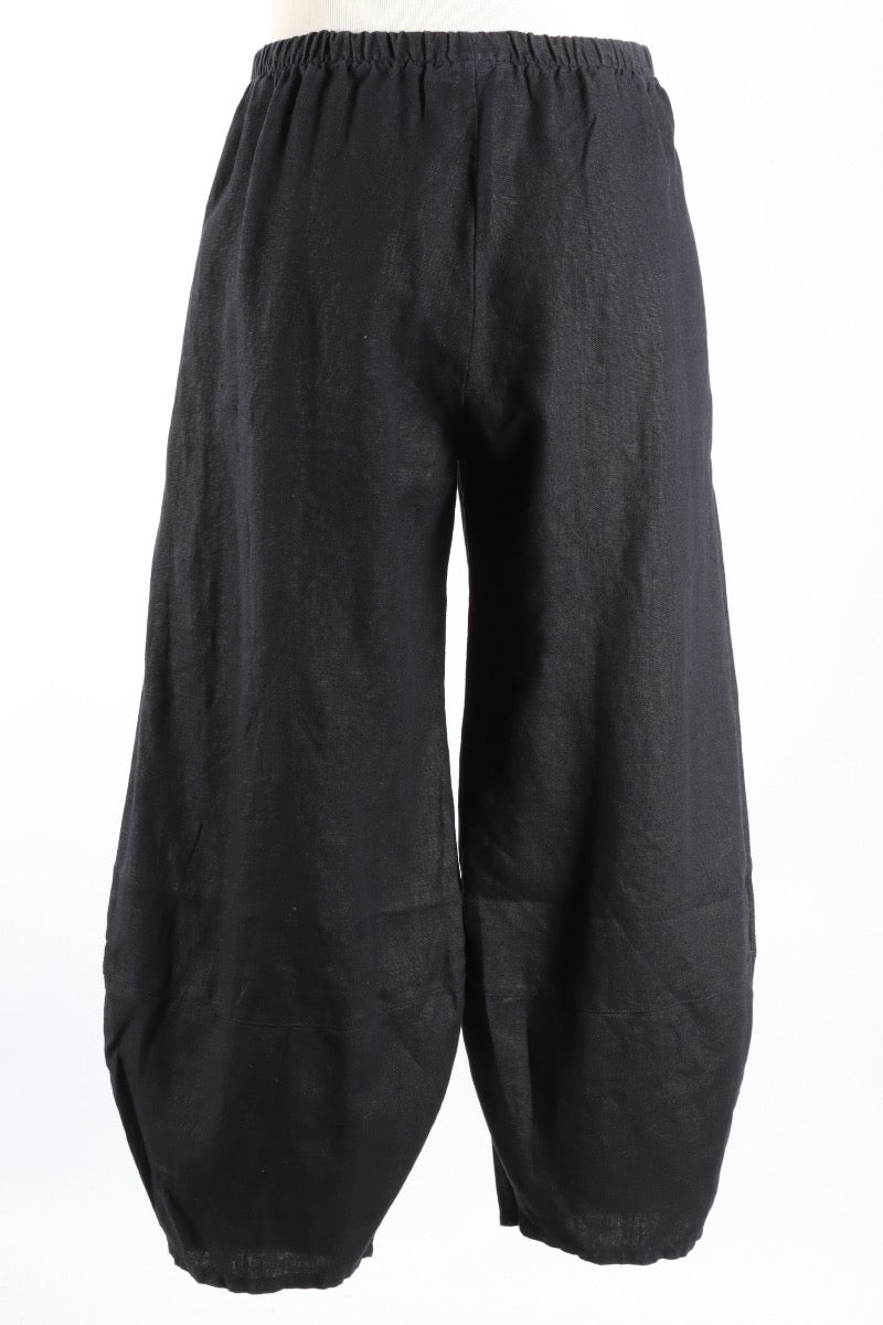 Oliver Pant - Black Heavy Linen